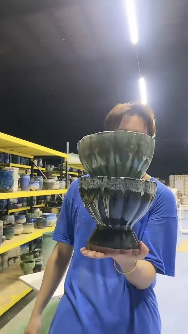 宜兴紫砂粗陶花盆60