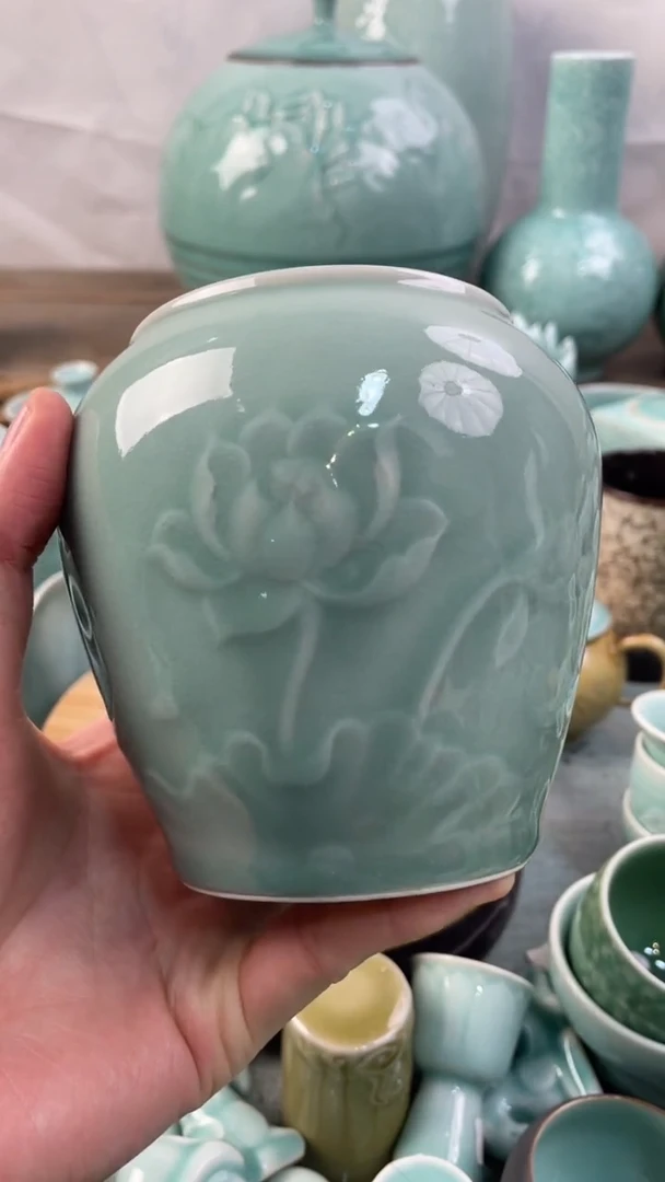 【闪购商品】荷花 特价福利 微瑕 慧仙青瓷