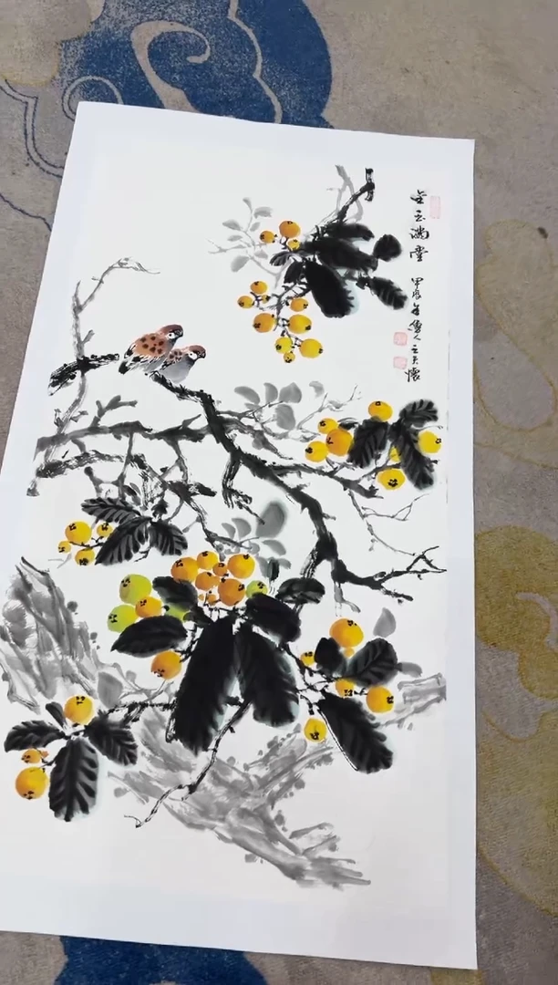 【闪购商品】国画1.17-王夫怀-三尺花鸟-030