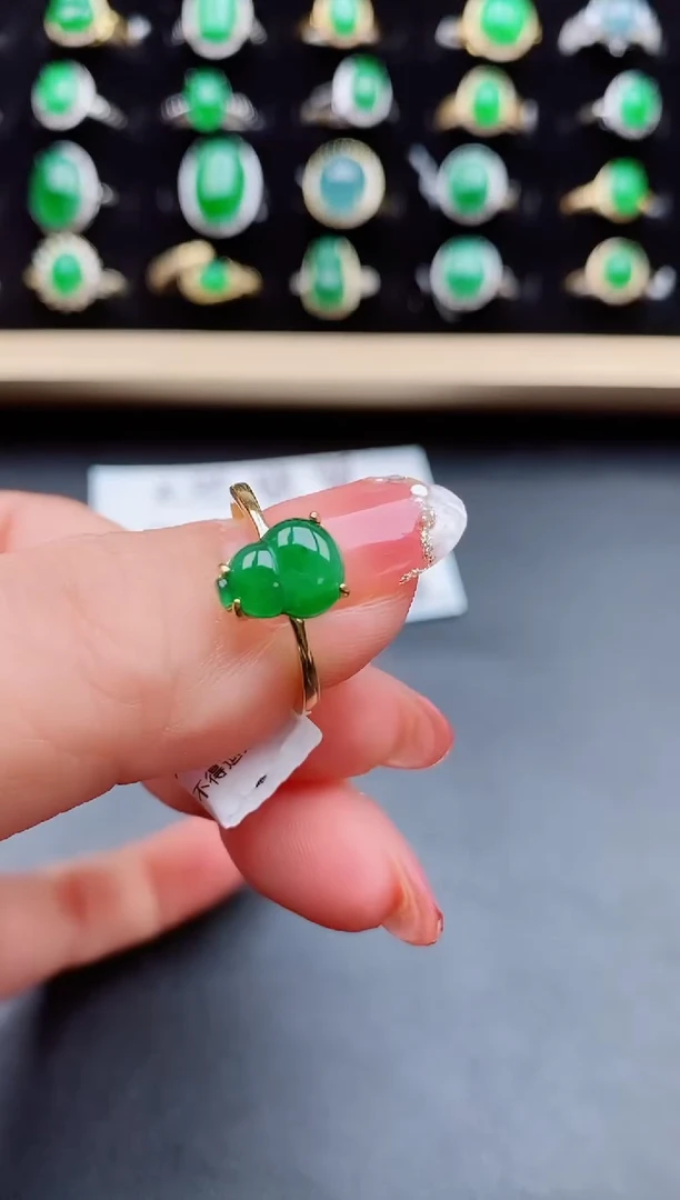 【闪购商品】翡翠戒指银S925镶嵌5080