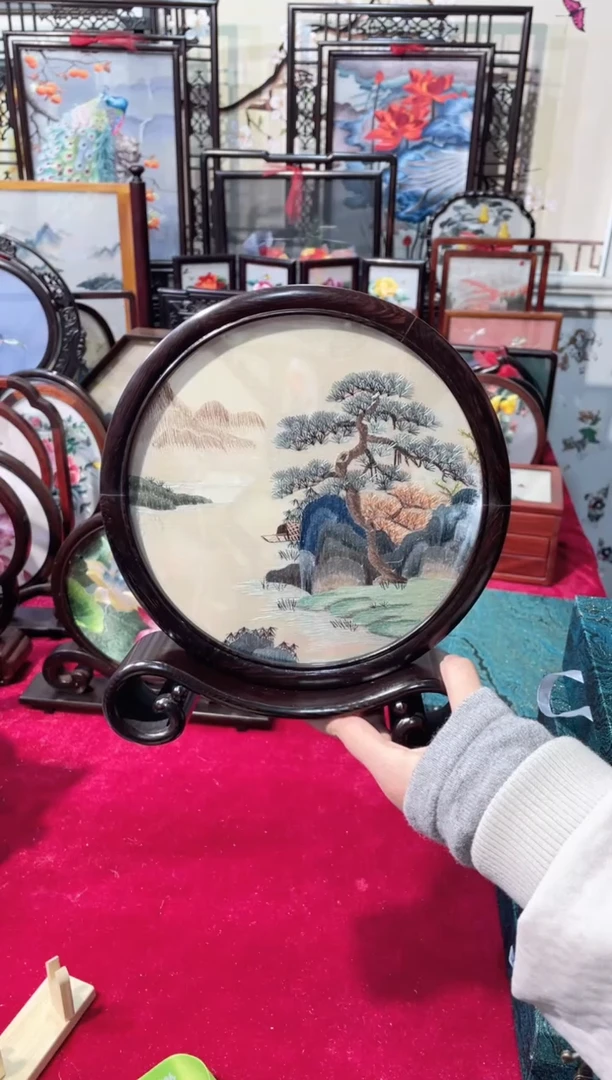 织绣精品苏绣手工刺绣，成品摆件47
