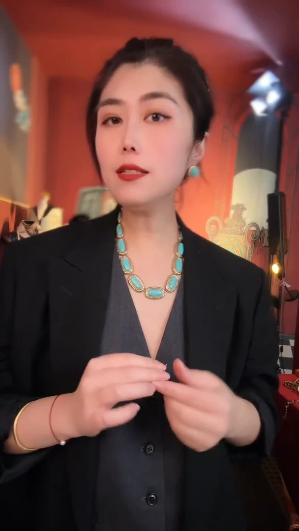 合金无合金无复古做旧款松松项链耳针套装