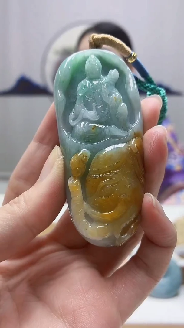 未镶嵌定制翡翠4812zm-毛货挂件4人物