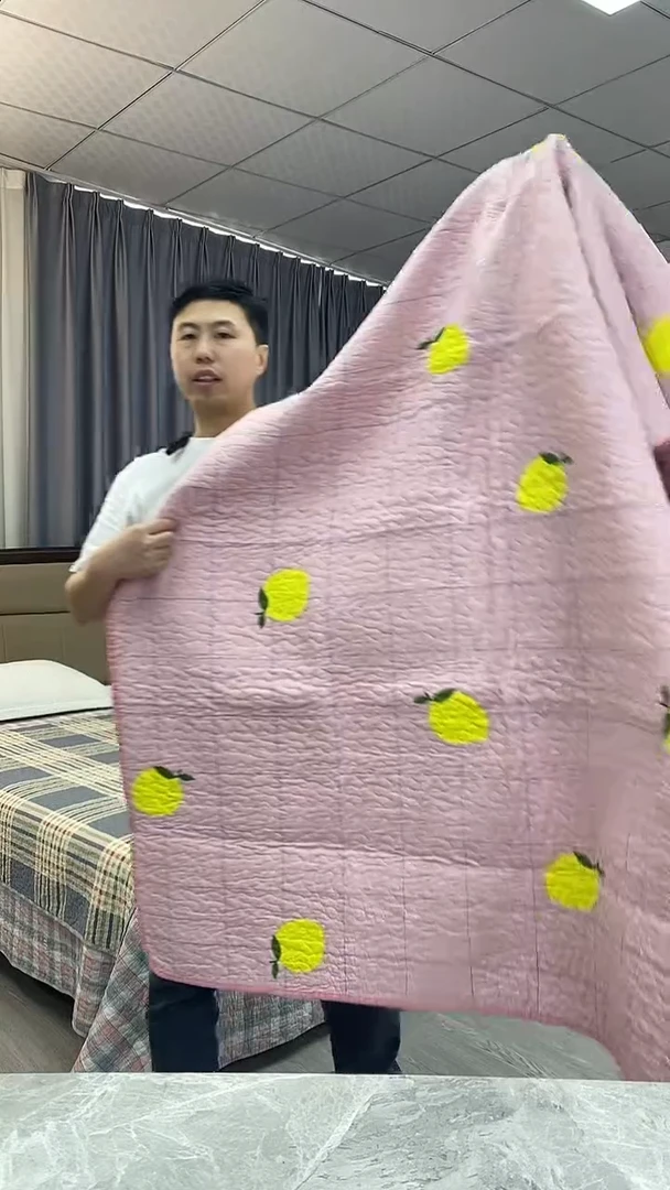 棉120cm*210cm 方格柠檬