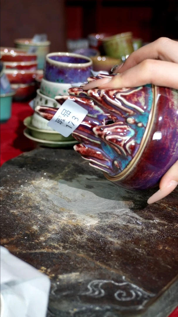摆件精品窑变钧瓷茶器