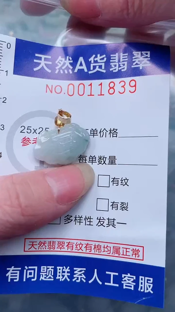 翡翠未镶嵌吊坠(不含链)1