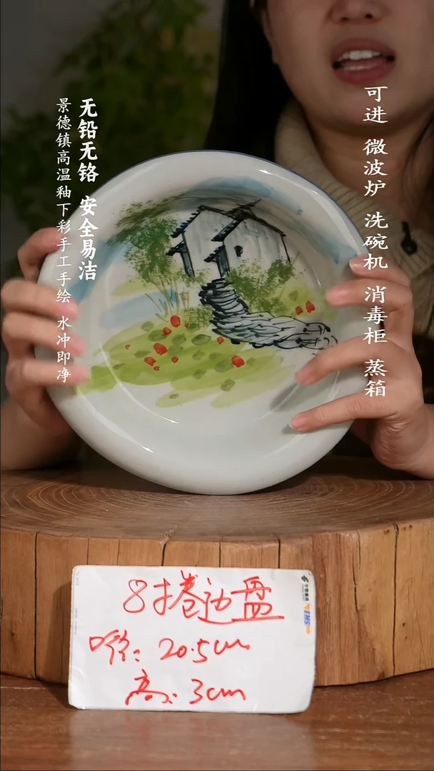 碗陶瓷景德镇高温瓷釉下彩手绘陶瓷