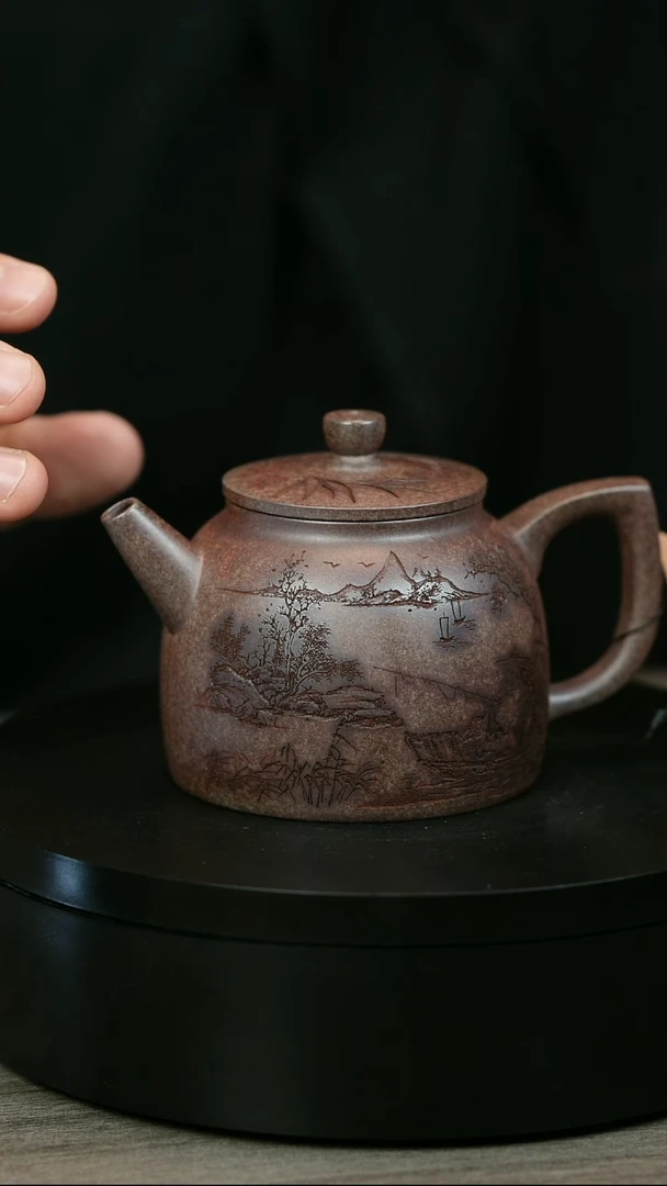 茶壶紫砂平**顺H2143李琴溪山垂钓渔罩