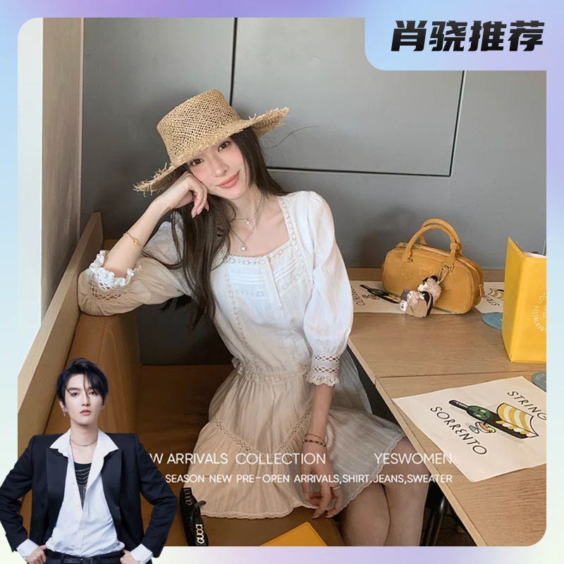 【肖然好物】白玫絮语·南法复古蓬蓬袖套装 親肤純棉XY6551A4164