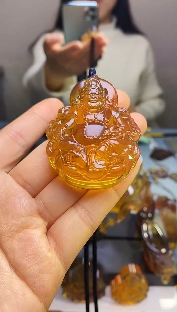 【闪购商品】琥珀颈饰未镶嵌SN5-30（黄财神）