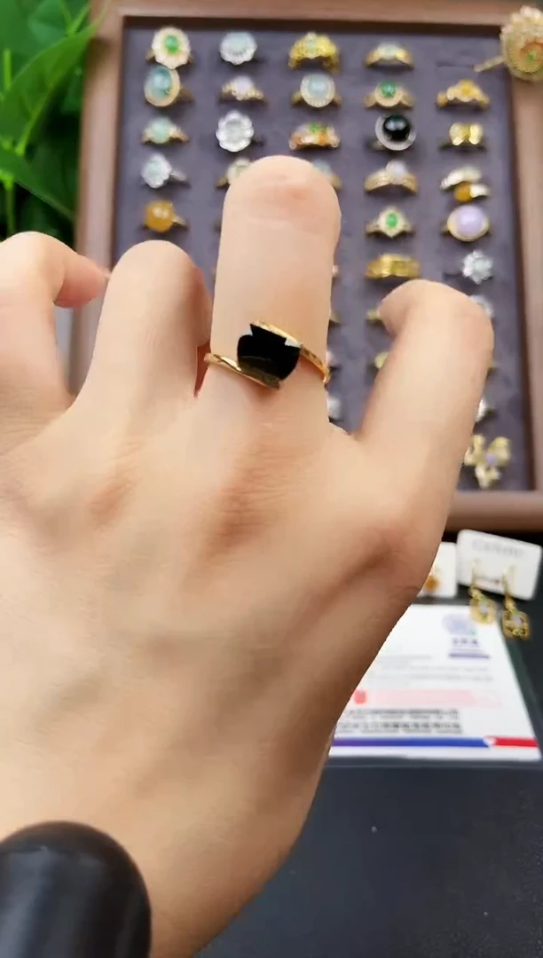 银S925镶嵌戒指翡翠12