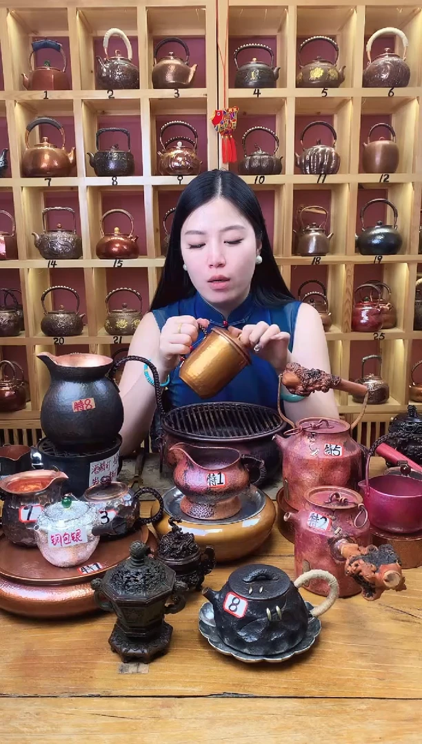 茶具烤色双层茶缸子