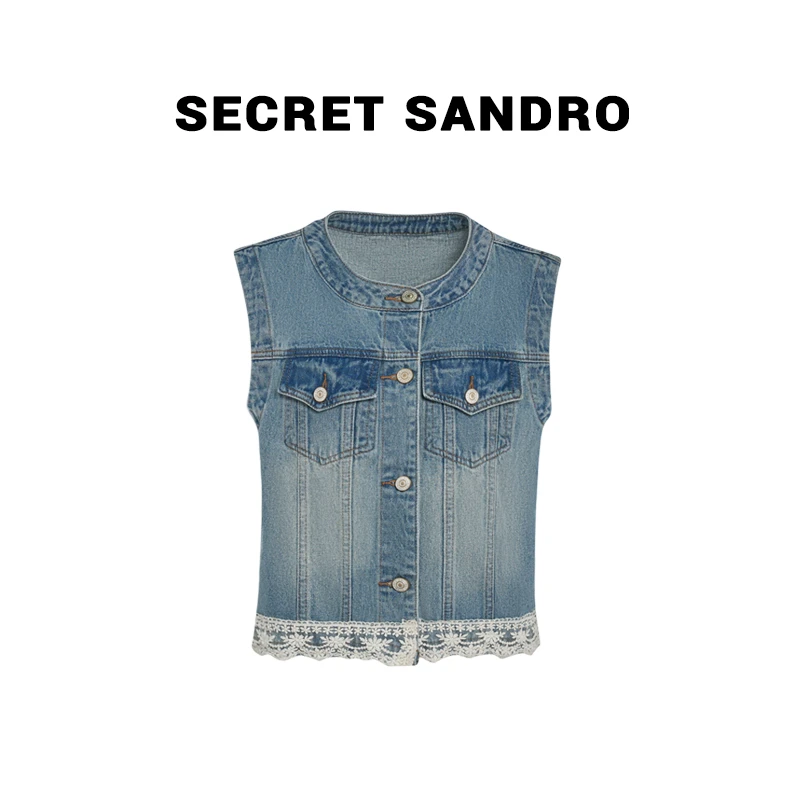 【牛仔马甲】【多娜&Secret Sandro粉丝专享】马夹 G55209098N