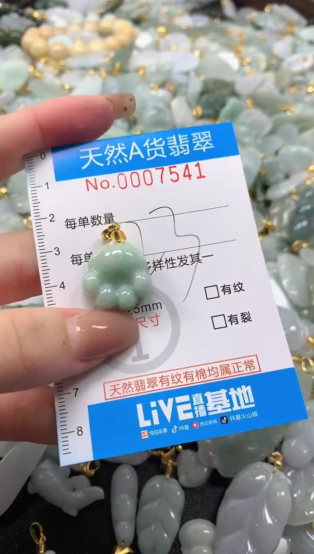 颈饰未镶嵌翡翠净货挂件-7541