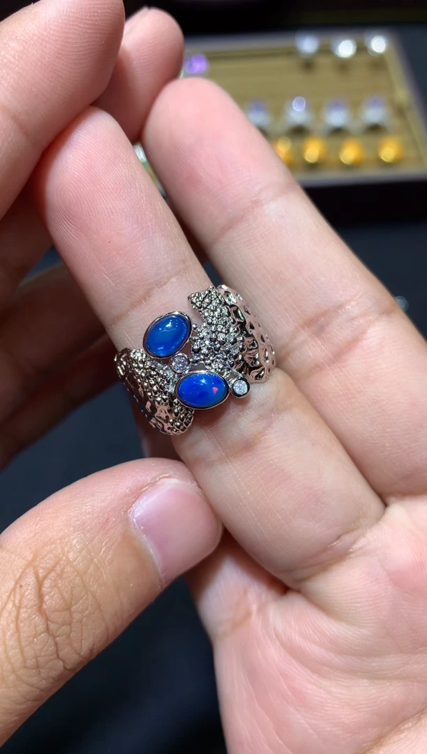 未镶嵌欧泊戒指Y118【多样性发其一】