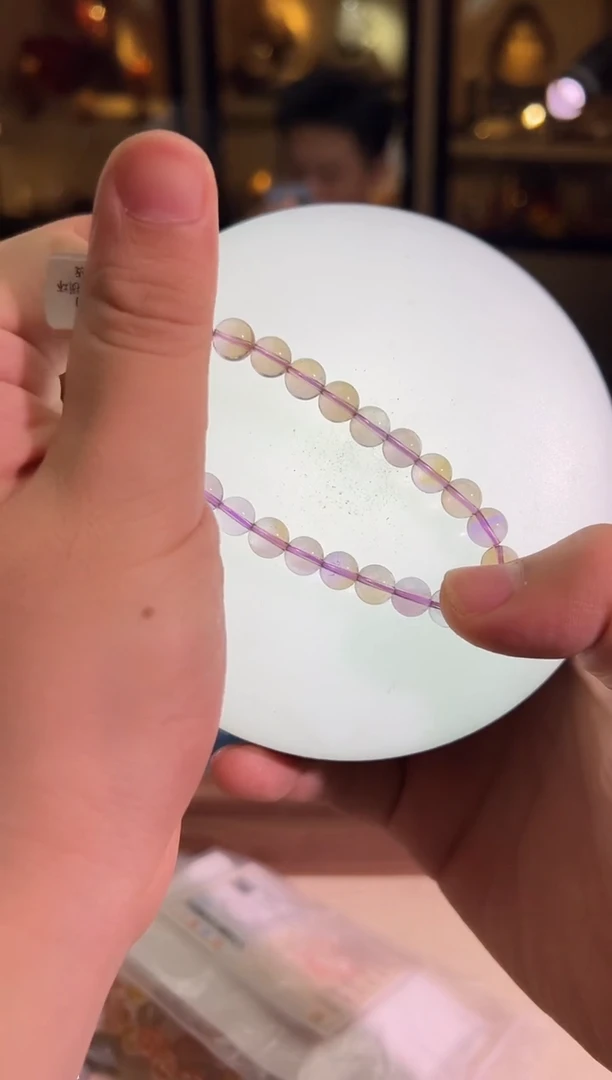 未镶嵌手链水晶7.8mm+全净紫黄晶（多样性发一）