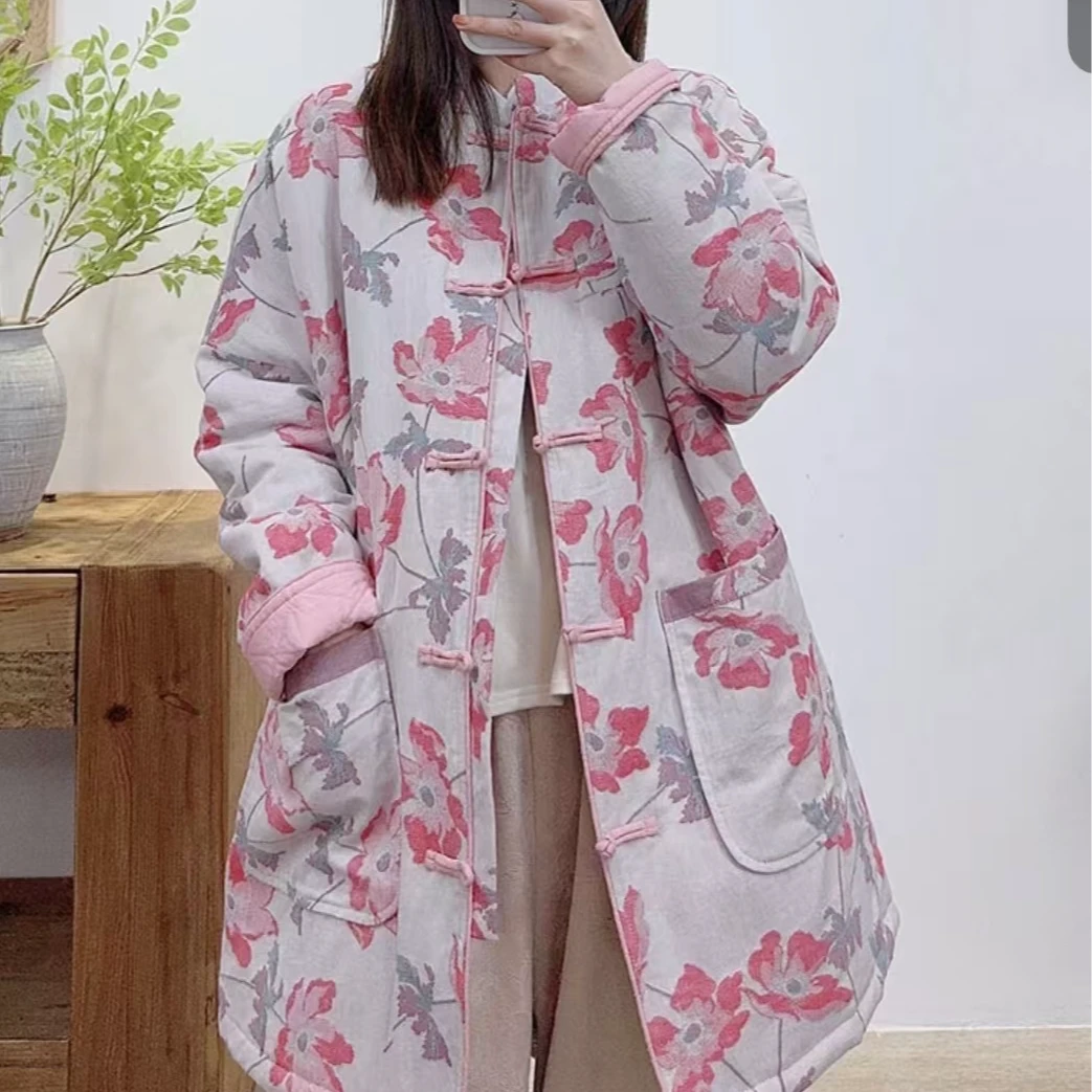 【清风摇】春季新款文艺复古宽松新中式棉服