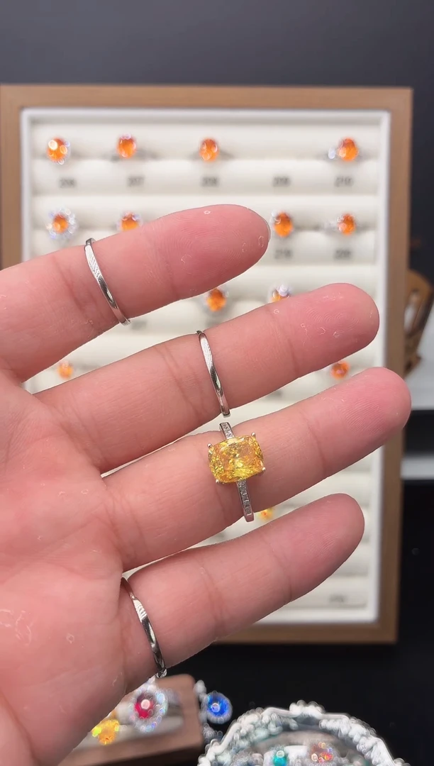 戒指彩色蓝宝石银S925镶嵌1111111