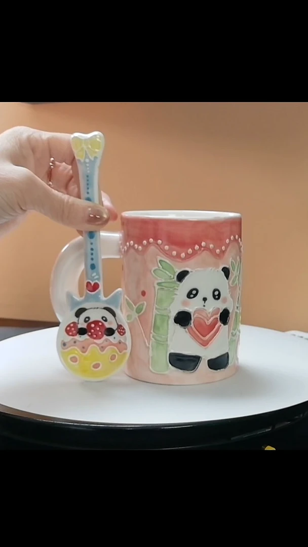 马克杯彩绘熊猫马克杯礼盒装