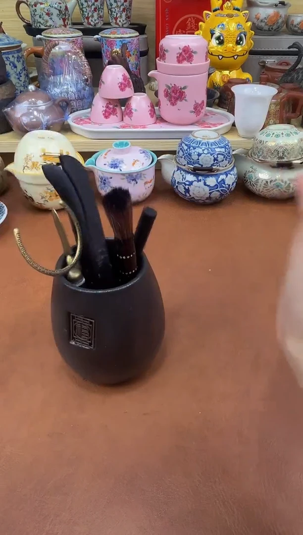 陶瓷茶具摆件旅行套组