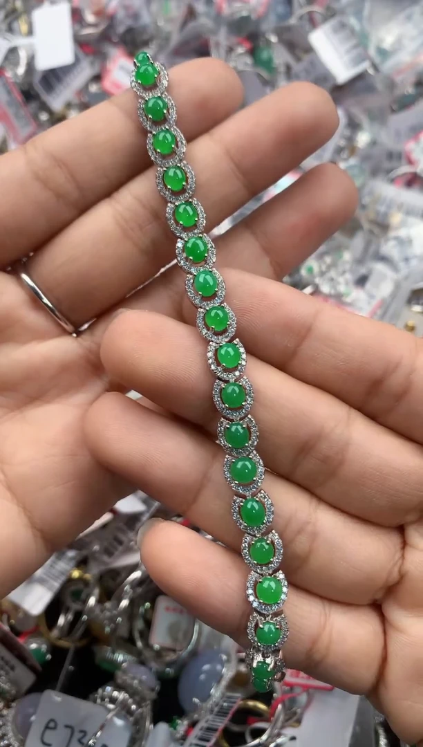 银S925镶嵌戒指翡翠乐*999----3