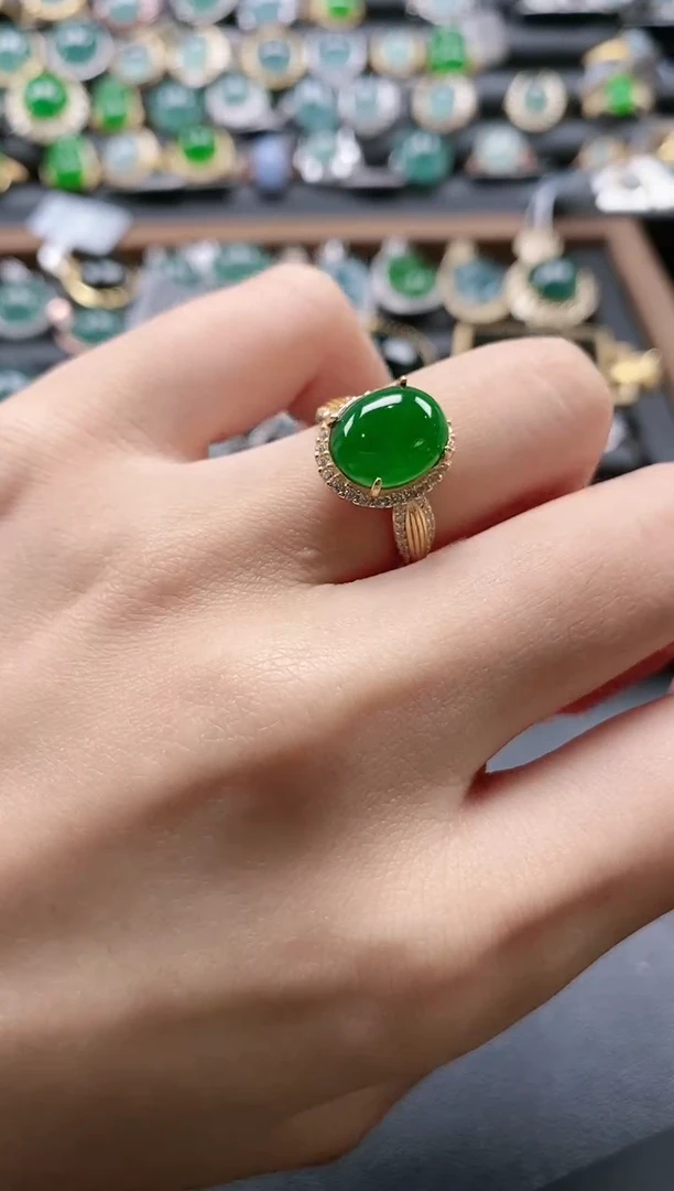 【闪购商品】翡翠戒指银S925镶嵌51511