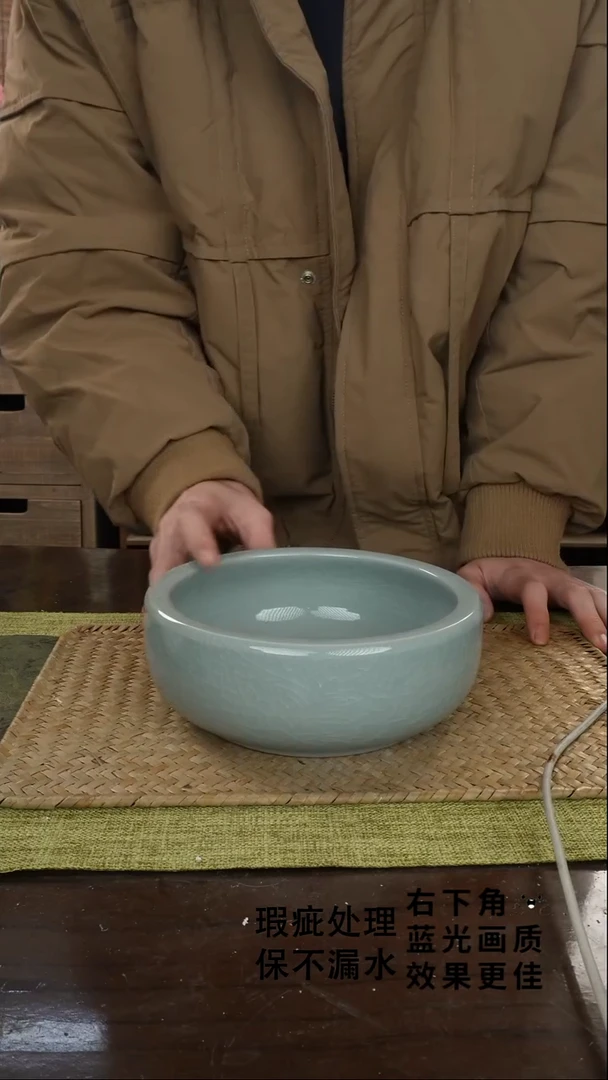 陶瓷禅定厚边茶洗B-17（直径）次品保不漏水外观不完美