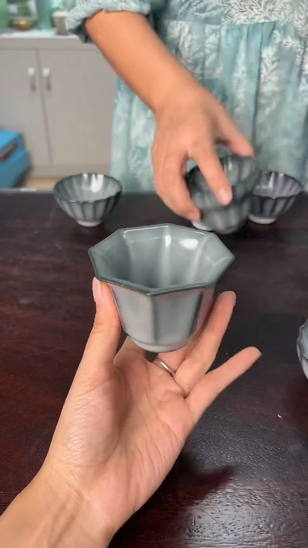 龙泉云间青瓷小米茶器