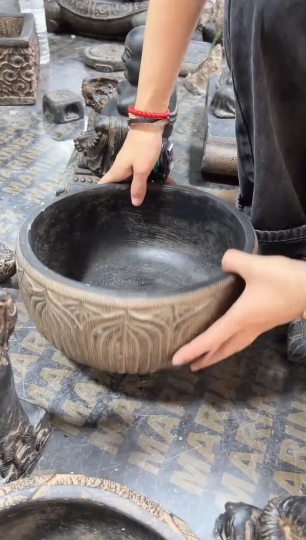 陶土【火山泥】莲韵盆
