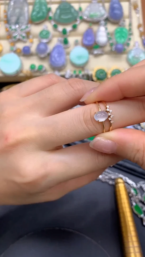 【闪购商品】翡翠戒指18K金镶嵌235-中国好珍宝1