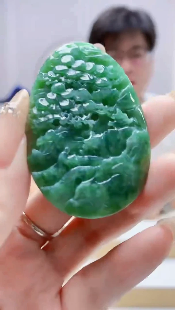 未镶嵌定制翡翠4688DD-毛货挂件84