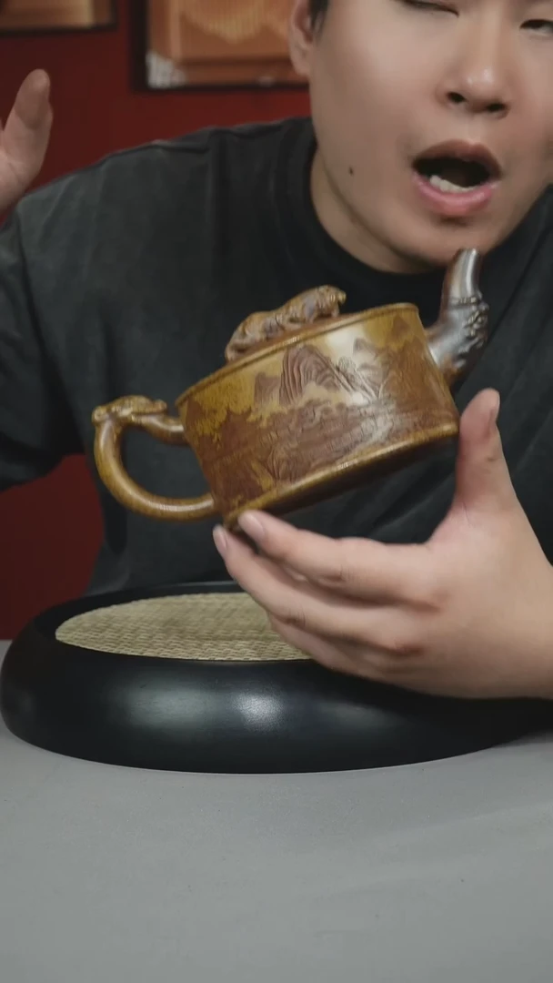 茶壶紫砂龙骨金砂 卧虎藏龙