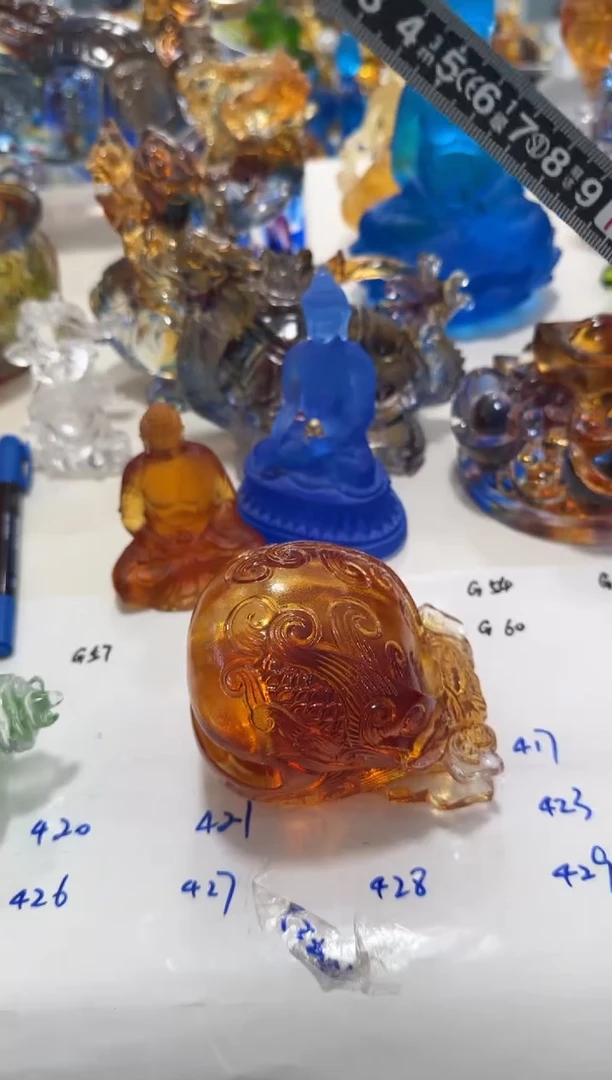 手工艺品琉璃416木鱼 微瑕作品  不退不换  介意勿拍
