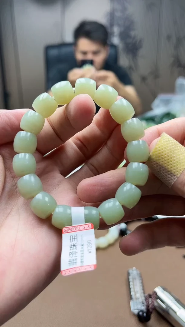 未镶嵌手链和田玉且末蓝12直切
