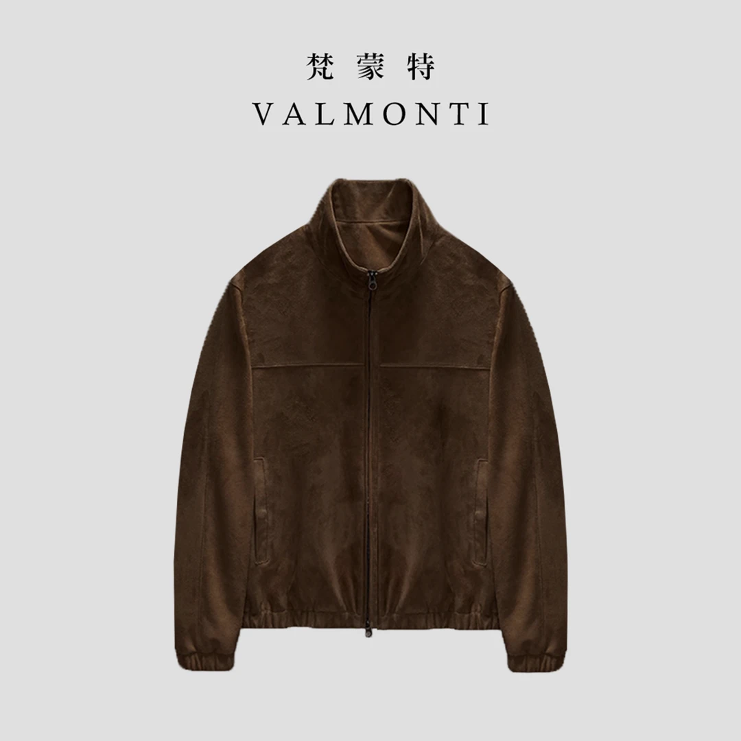 Valmonti肯尼亚反绒男士秋冬百搭显瘦飞行服夹克外套Z-25013