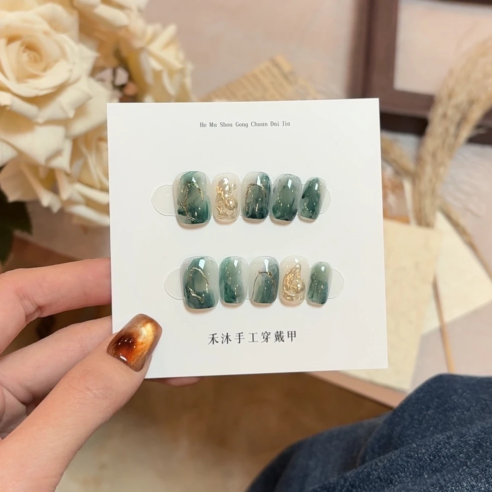 【绿水青川】——禾沐手工穿戴甲