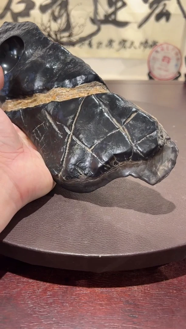 意境典雅砚台烟缸香炉摆件