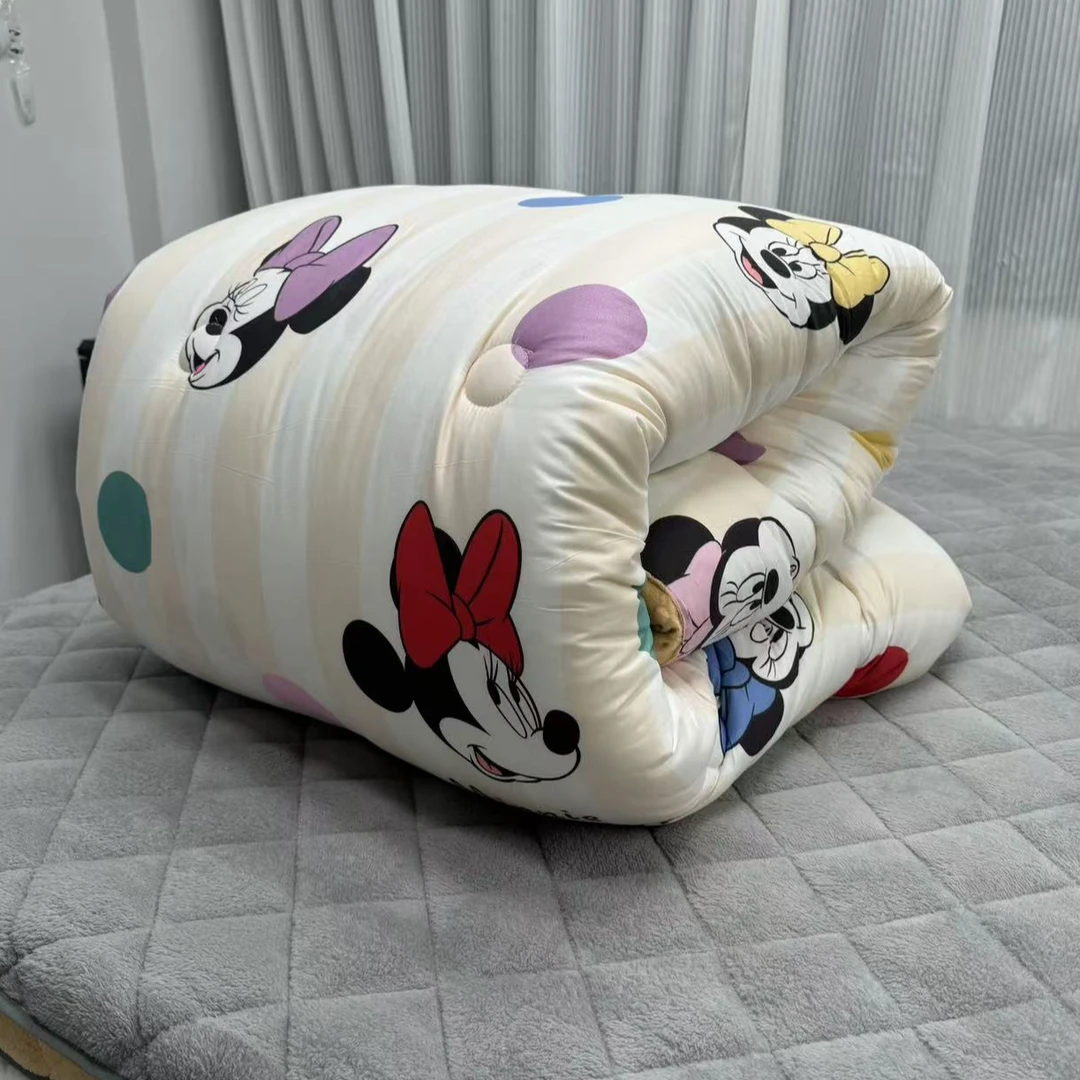 卡通豆豆绒200*230加厚冬被点点米鼠保暖锁温