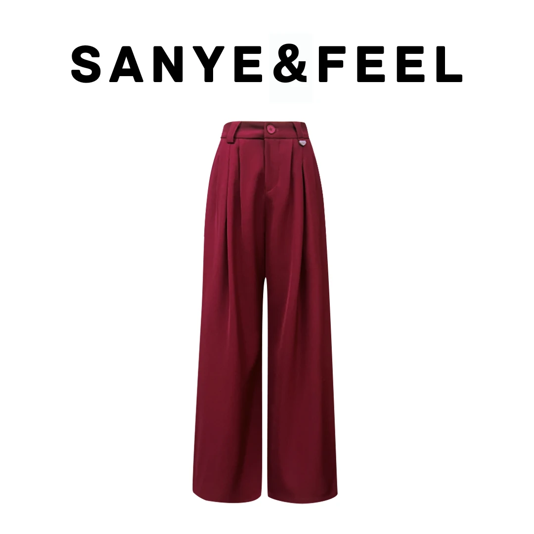 sanye&feel/妍三也【王炸西裤】秋季新款高腰显瘦阔腿西裤5114QS
