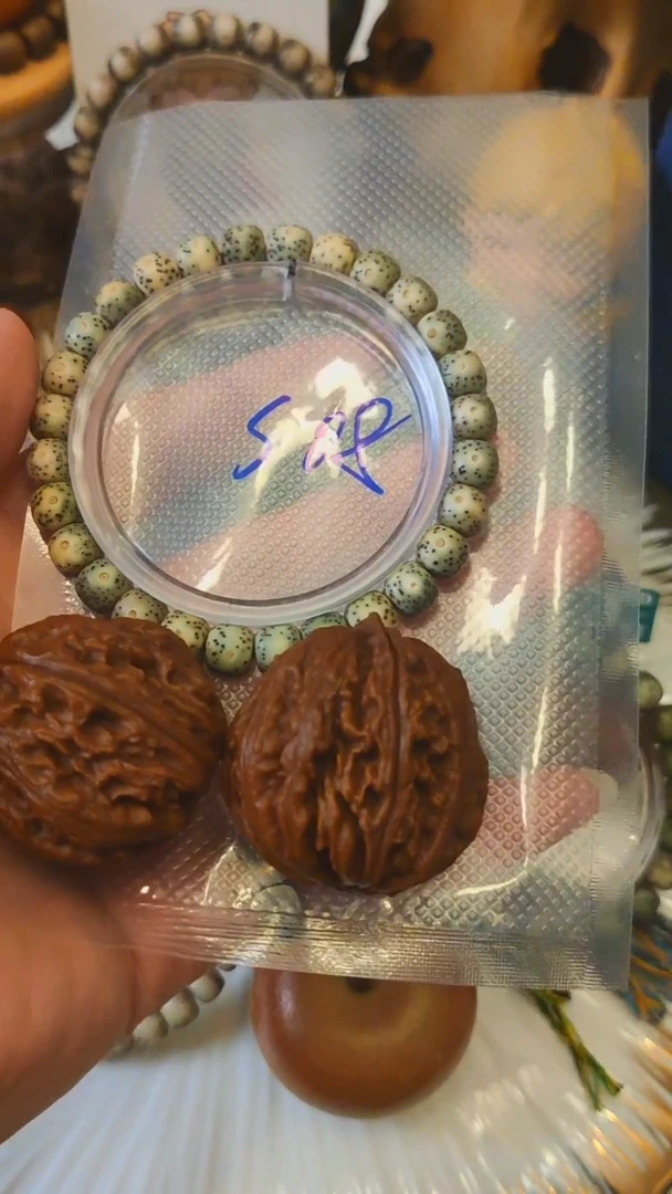手串星月菩提S08星月+核桃