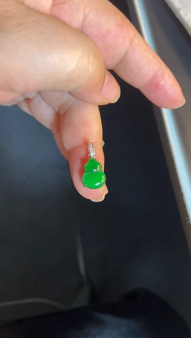 吊坠(不含链)银S925镶嵌翡翠1