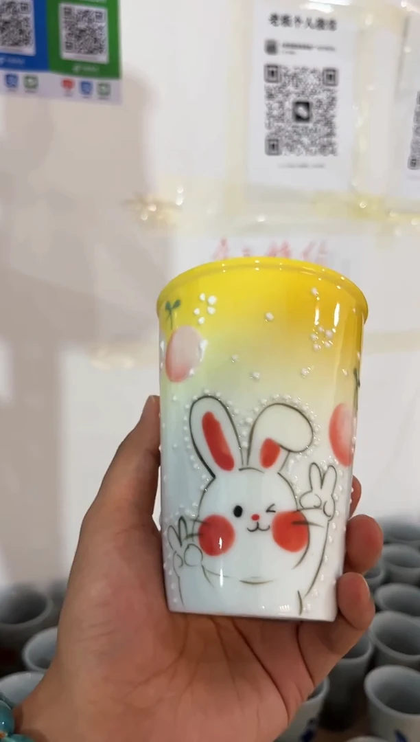 微瑕景德镇手绘餐饮具玲珑