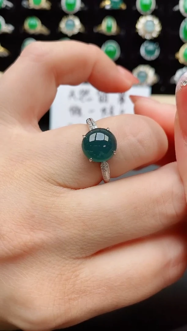 【闪购商品】翡翠戒指银S925镶嵌1111