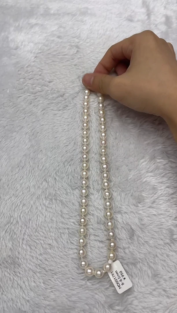 海水珍珠银S925镶嵌项链AK8-8.5mm