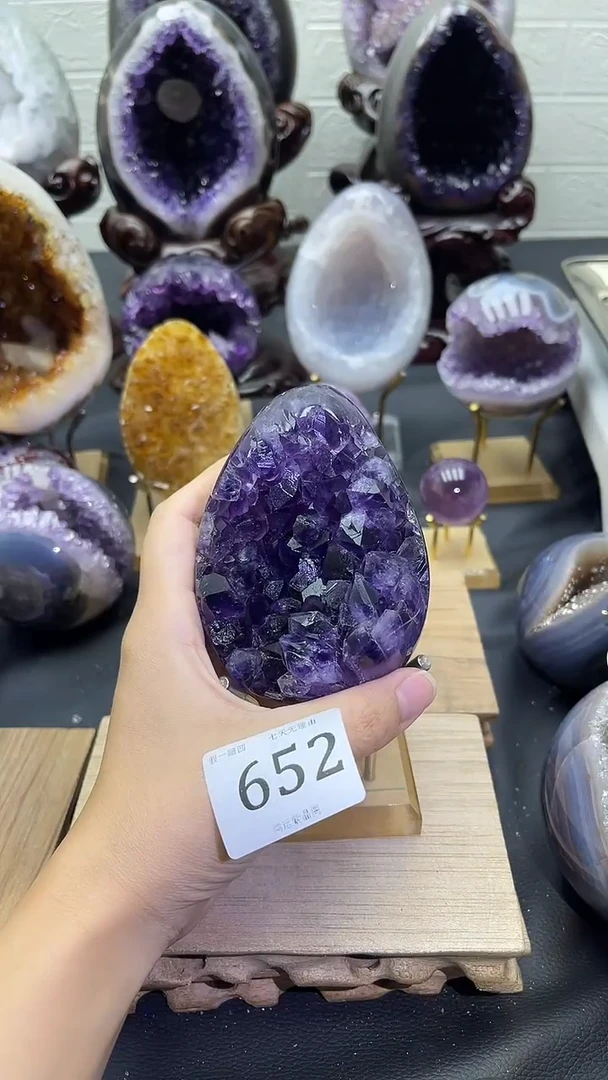 未镶嵌大型摆件（非配饰）紫晶652号龙蛋