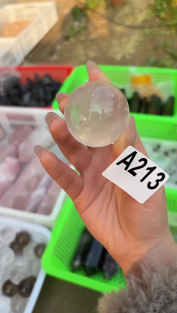 【闪购商品】水晶摆件未镶嵌发晶球 213