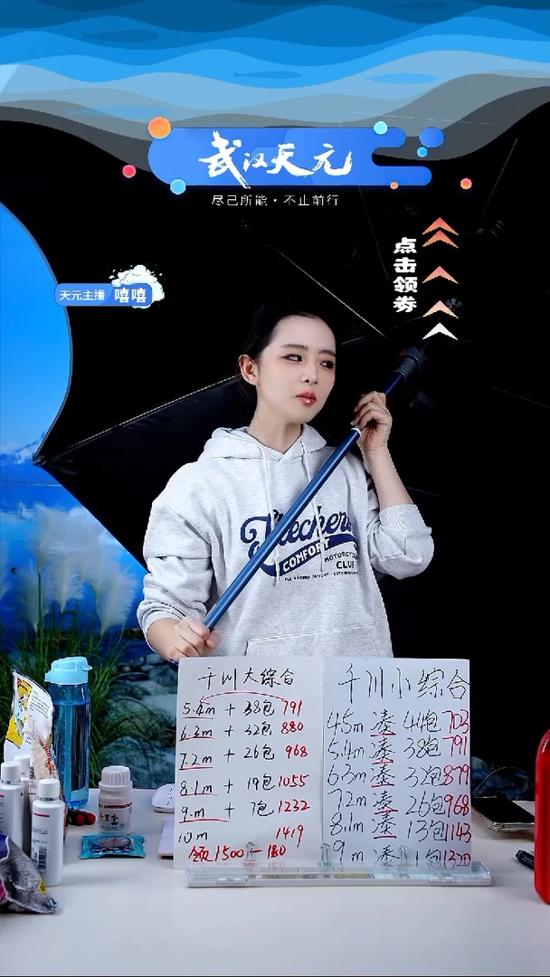 黑****?【闪购】天元休闲伞PRO蓝色2.2米