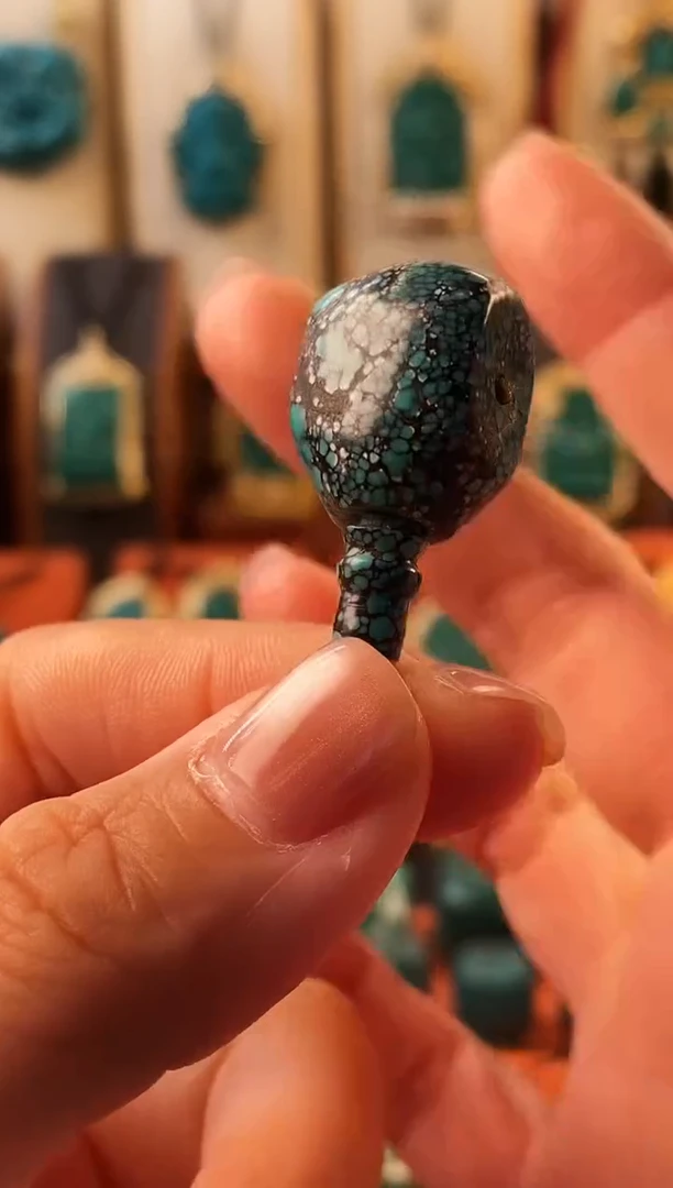 未镶嵌绿松石。网花 三通