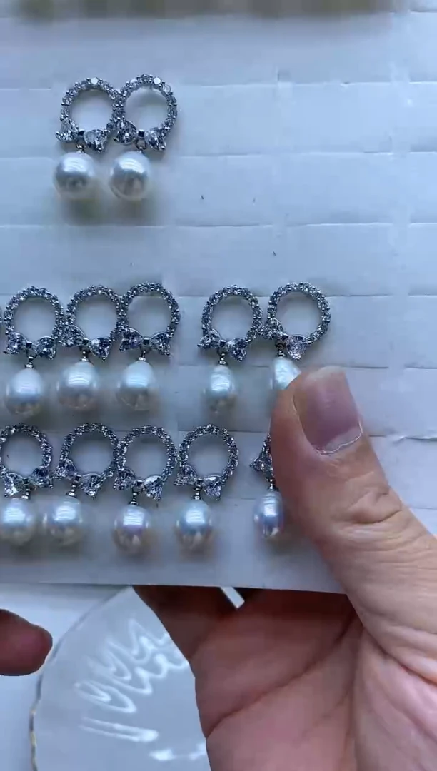 未镶嵌耳饰淡水珍珠耳环多样性发其一