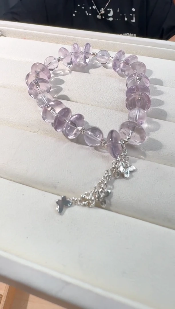 【闪购商品】水晶手链银S925镶嵌紫水盘珠设计款